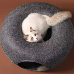 Felt Donut Cat Bed & Tunnel