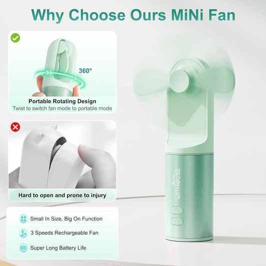 4-in-1 Portable Handheld Mini Fan