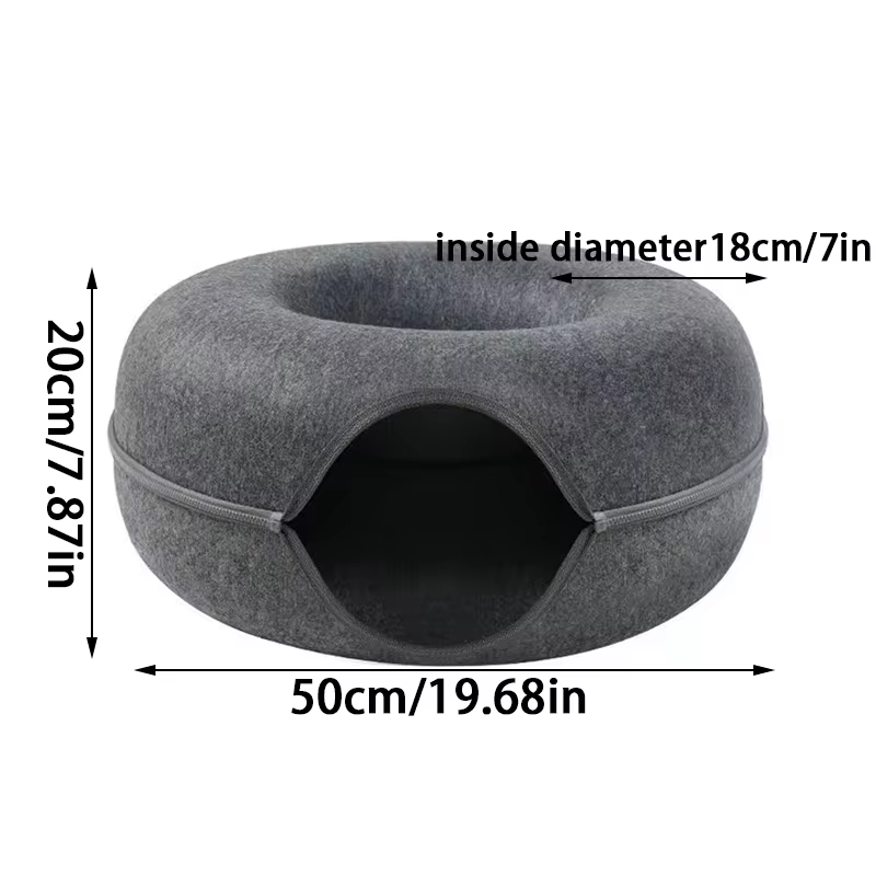 Felt Donut Cat Bed & Tunnel